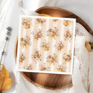 Herfst Pompoen Bloem Boog Bruidsdiner Servet