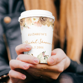 Herfst Pompoen Bloem Bruidsfeest Papieren Bekers