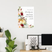 Herfst Pompoen Bloem Bruiloft Borrel Welkom Bord Poster (Thuiskantoor)