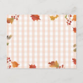 Herfst Pompoen Bloemen Baby Kleding Advies voor Ma Informatiekaartje (Achterkant)