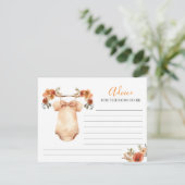 Herfst Pompoen Bloemen Baby Kleding Advies voor Ma Informatiekaartje (Staand voorkant)