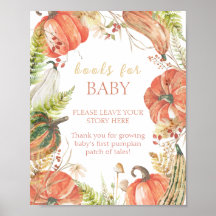 Herfst Pompoen Bloemen Baby shower Boeken voor Bab