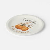 Herfst Pompoen Bloemen Baby shower Papier Cocktail Papieren Bordje (Gekanteld)