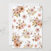 Herfst Pompoen Bloemen Baby shower Uitnodiging (Achterkant)