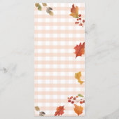 Herfst Pompoen Bloemen Babykleding Baby shower Men Menu (Achterkant)