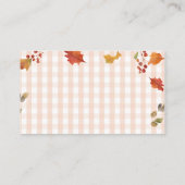 Herfst Pompoen Bloemen Babykleding Hoeveel Snoepje Informatiekaartje (Achterkant)