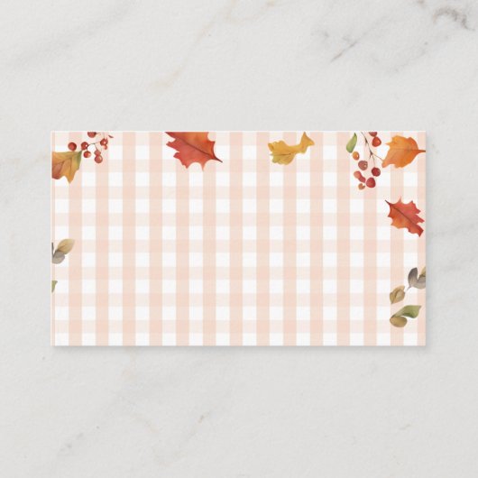 Herfst Pompoen Bloemen Babykleding Hoeveel Snoepje Informatiekaartje (Achterkant)