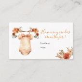 Herfst Pompoen Bloemen Babykleding Hoeveel Snoepje Informatiekaartje (Voorkant)