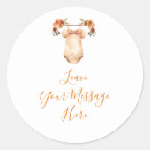 Herfst Pompoen Bloemen Babykleding Hou van je beri Ronde Sticker (Voorkant)