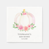 Herfst Pompoen Bloemen Meisje Baby shower Servet (Voorkant)