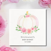 Herfst Pompoen Bloemen Meisje Baby shower Servet