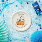 Herfst Pompoen Bloemen Thanksgiving Papier Cocktai Papieren Bordje (Feest)