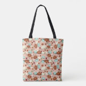 Herfst Pompoen Bloemen Tote Bag (Achterkant)