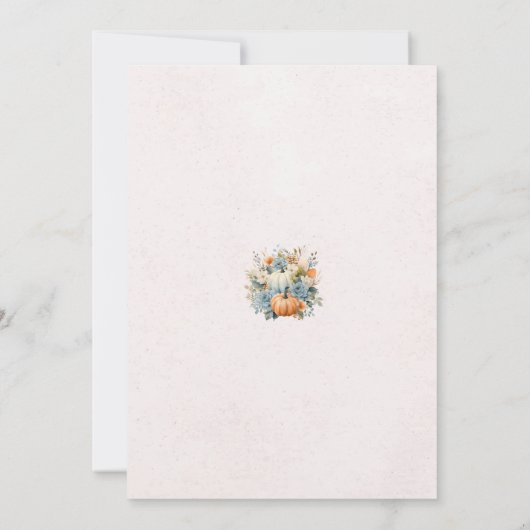 Herfst Pompoen Bloemen Verjaardag Party Uitnodigin Kaart (Achterkant)