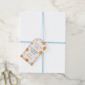 Herfst Pompoen Bloemen Verjaardagsfeest Dank u Cadeaulabel (Met Touw)