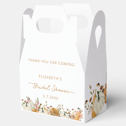 Herfst Pompoen Bloemen Vrijgezellenfeest Bedankdoosjes (Geopend)