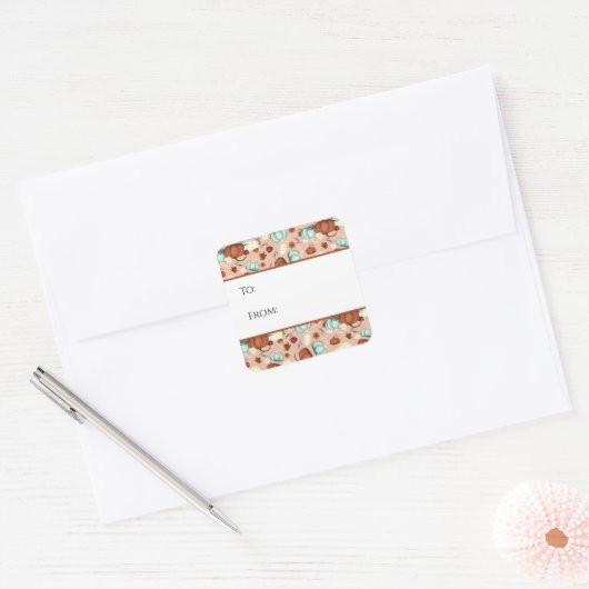 Herfst pompoen bloemencadeau Label (Envelop)