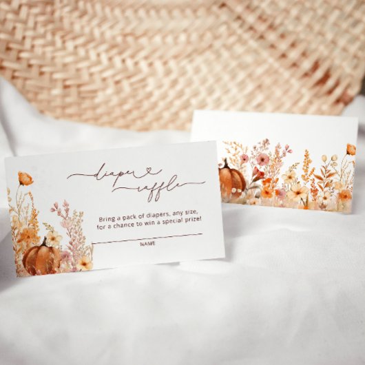 Herfst Pompoen Bloemenluier Raffle Informatiekaartje