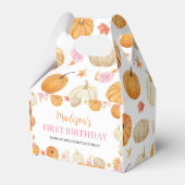 Herfst Pompoen Bloemmeisje Verjaardag Bedankdoosjes (Achterkant)