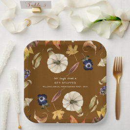 Herfst Pompoen Bloemstuk | Thanksgiving VriendenDa Papieren Bordje