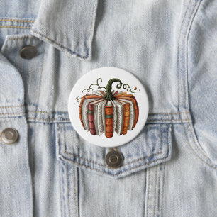 Herfst Pompoen Boek Lover Booktok Halloween Ronde Button 7,6 Cm