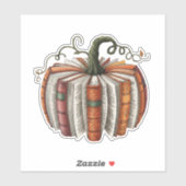 Herfst Pompoen Boek Lover Booktok Halloween Sticker (Vel)