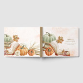 Herfst Pompoen Boek Thema Baby shower Gastenboek (Volledig)
