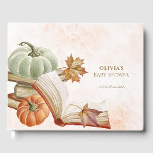 Herfst Pompoen Boek Thema Baby shower Gastenboek