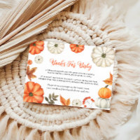 Herfst Pompoen Boeken voor Baby Kaart