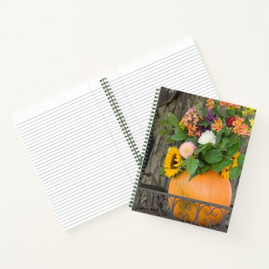 Herfst Pompoen Boeket Notitieboek (Binnen)