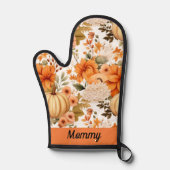 Herfst Pompoen Boeket Ontwerp Aanpasbaar Ovenwant (Voorkant)