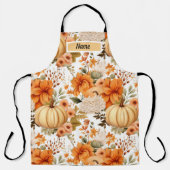 Herfst Pompoen Boeket Ontwerp Aanpasbaar Schort (Voorkant)
