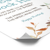 Herfst Pompoen Boerderij Dier Baby Sock Hunt Poster (Hoek)