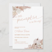 Herfst pompoen Boho Pampas Baby shower Kaart (Voorkant)