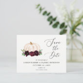Herfst Pompoen Boho Save the Date Briefkaart (Staand voorkant)