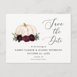 Herfst Pompoen Boho Save the Date Briefkaart