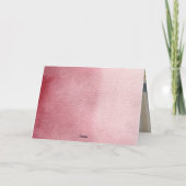 Herfst pompoen bordeaux blos roze bloemenfoto bedankkaart (Achterkant)