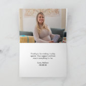 Herfst pompoen bordeaux blos roze bloemenfoto bedankkaart (Binnen)