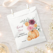 Herfst pompoen bordeaux blos roze bloemig dank u bedankzakje (Geknipt)