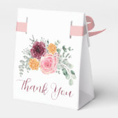 Herfst pompoen bordeaux blush roze dank u bedankdoosjes (Achterkant)