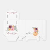 Herfst pompoen bordeaux blush roze dank u bedankdoosjes (Uitgevouwen)