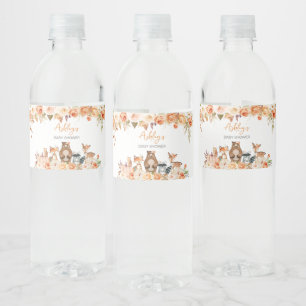 Herfst Pompoen Bos Baby Shower Waterfles Etiket
