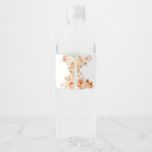 Herfst Pompoen Bos Baby Shower Waterfles Etiket (Achterkant)