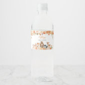 Herfst Pompoen Bos Baby Shower Waterfles Etiket (Voorkant)