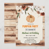 Herfst pompoen bos shower uitnodiging (Voorkant / Achterkant)