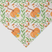 Herfst Pompoen Botanisch Ontwerp Tissuepapier (Detail)