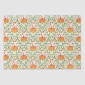 Herfst Pompoen Botanisch Ontwerp Tissuepapier (Voorkant)