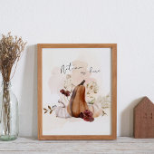 Herfst Pompoen Botanisch Poster