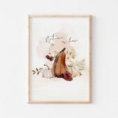 Herfst Pompoen Botanisch Poster