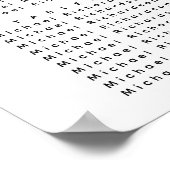 Herfst Pompoen Botanische Bruiloft 18 Tafel Zitpla Poster (Hoek)